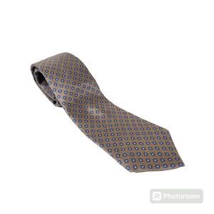 Vintage Yves Saint Laurent Floral All Over Pattern Silk Neck Tie